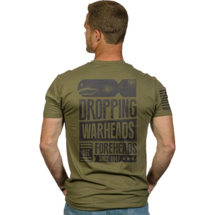 Nine Line Apparel Warheads On - Forheads Men\'s T-shirt Grn Lrg