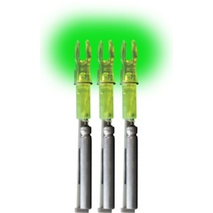 Lumenok Lighted Nock - X-series Green 3pk