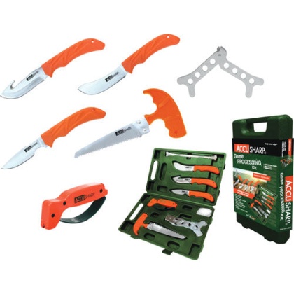Accusharp Game Processing Kit - Complete 9-piece Kit W-hd Case