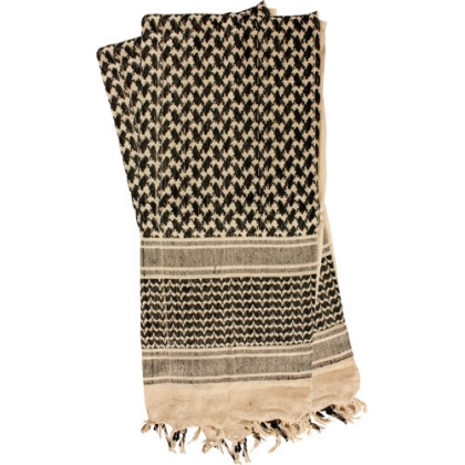 Red Rock Shemagh Head Wrap - Khaki-black