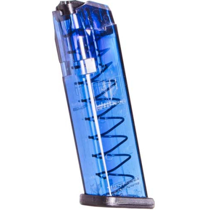 Ets Magazine Glock 17 9mm 17rd - Trans Blue Fits 17-19-26-34