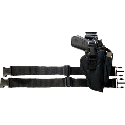 Bulldog Tactical Leg Holstr Rh - Black W-mag Pouch Compact Auto