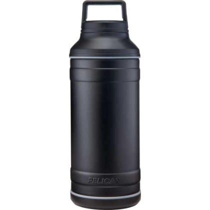 Pelican Traveler 64 Oz Bottle - Screw Top Leak Proof Ss Black