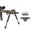 Utg Bipod Recon Flex Keymod - Matte Blk Center H 5.7