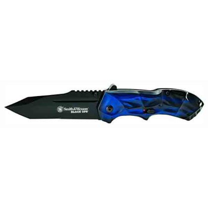S&w Knife Black Ops 3rd Gen. - Blue Handle Tanto Magic Assist