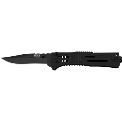 Sog Knife Slim Jim Black Tini - Black Clip Point 3.18\