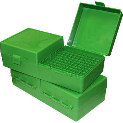 Mtm Ammo Box Small Rifle - 200-rounds Flip Top Style Grn