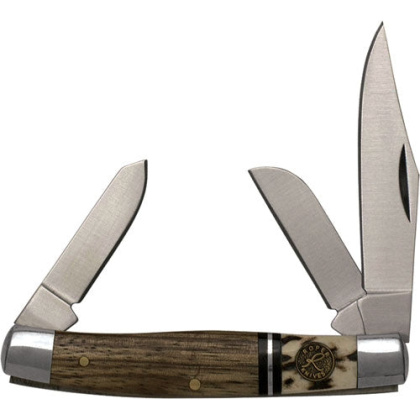 Abkt Roper Series Laredo Stag - Stockman 3-blade Wood Handles
