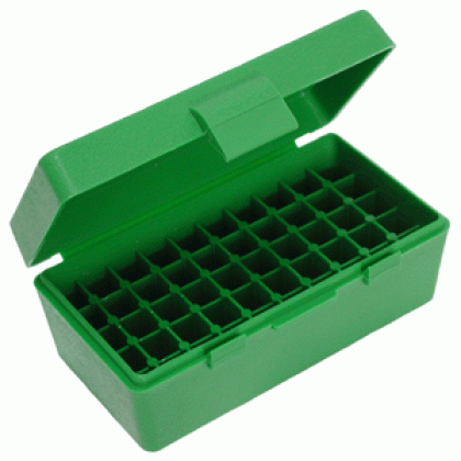 Mtm Ammo Box .38-.357 50-rnds. - Flip Top Style Green