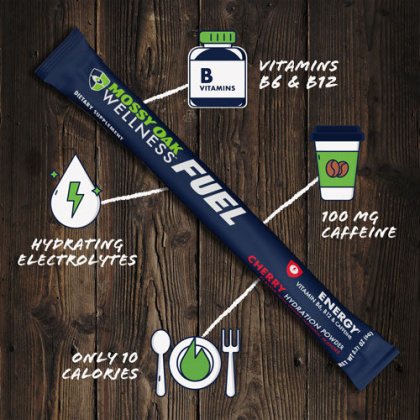 Mossy Oak Wellness Fuel Energy - Cherry Drink Mix 12 Stick Pack