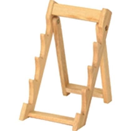 Abkt Wood Knife Display Stand - Holds 5 Knives 10.25\