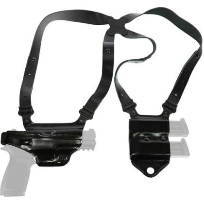 Galco Miami Ii Shoulder System - Rh Leather 1911 3-5\