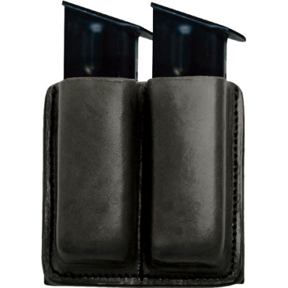 Tagua Double Mag Pouch Owb - Leather Colt 45 Black Ambi