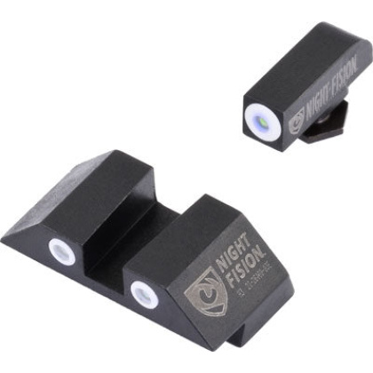 Night Fision Tritium White Dot - Square Rear Glock 20-41 Set
