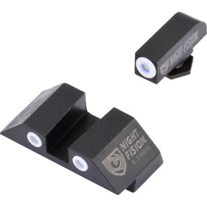 Night Fision Tritium White Dot - Square Rear Glock 42-43 St Set