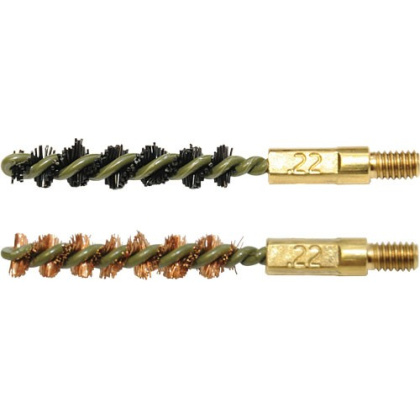 Otis Bore Brush .22 Cal 2-pk - 1-nylon 1-bronze 8-32 Thread