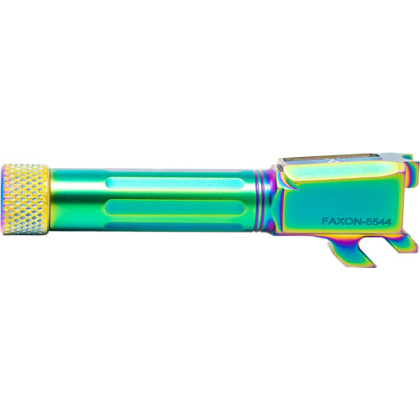 Faxon S&w M&p Shield 9mm - Fluted Threaded Chameleon Pvd