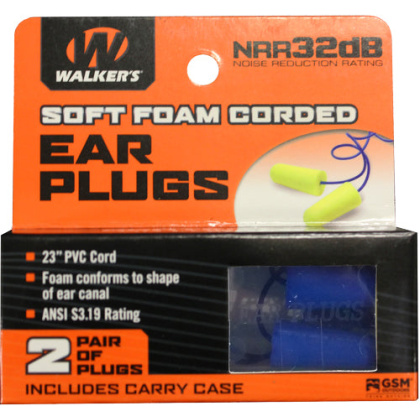 Walkers Ear Plugs Pvc Corded - Foam 32db Yellow-blue 2pair
