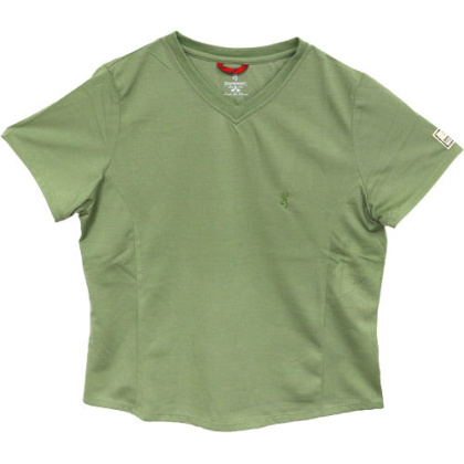 Bg Women\'s Ss V-neck Perfrmnce - T-shirt Small Leaf Green<