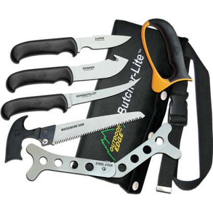 Outdoor Edge Butcher Lite 8-pc - Roll-pak Game Processing Kit
