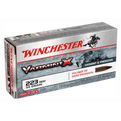 Win Ammo Varmint-x .223 Rem. - 55gr. Polymer Tipped 20-pack