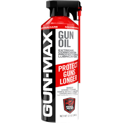 Real Avid Gun Max Gun Oil - 12 Oz. Aerosal Flip Up Nozzle
