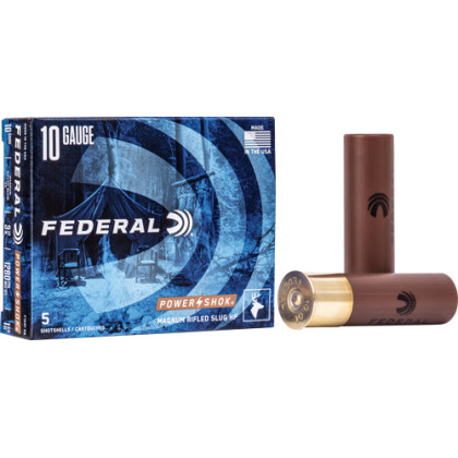 Fed Ammo Rifled Slug 10ga. - 3 1-2\