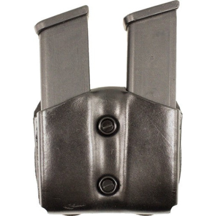 Desantis Double Mag Pouch Owb - Leather Glock 17-19-22-23 Blk