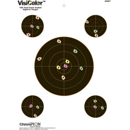 Champion Visicolor Target - Bullseye W- 4 Xtra Bulls 10-pk
